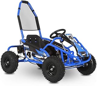 MotoTec Mud Monster 98cc Go Kart Full Suspension Blue, Large