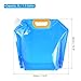 PATIKIL 1.3 Gallon Collapsible Water Container Bag, 2 Pack Plastic Storage Jug Folding Water Bag for Camping, Hiking, Emergency Water Storage, Clear Blue