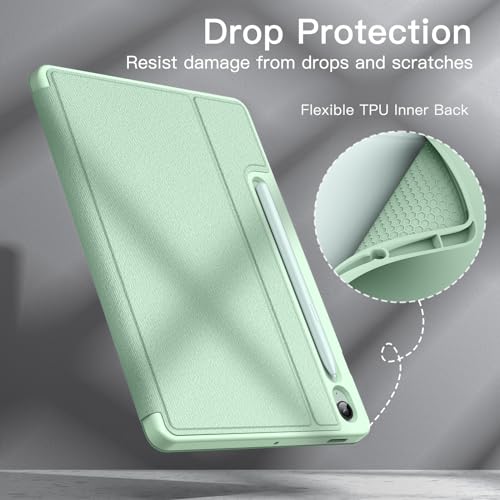 JETech Case for Samsung Galaxy Tab S10 Lite / S10 FE / S9 FE 10.9-Inch with S Pen Holder, Slim Folio Stand Protective Tablet Cover, Multi-Angle Viewing (Mint)