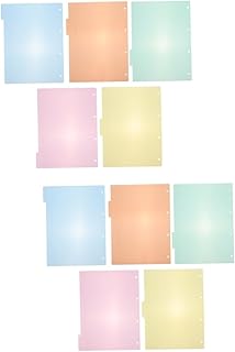 20 Peças Placa De Índice Divisor Etiquetas Coloridas Adesivos Transparentes Mini Clipes De Fichário A5 Divisórias De Fichário Seção De Suprimentos Estéticos Abas De Índice