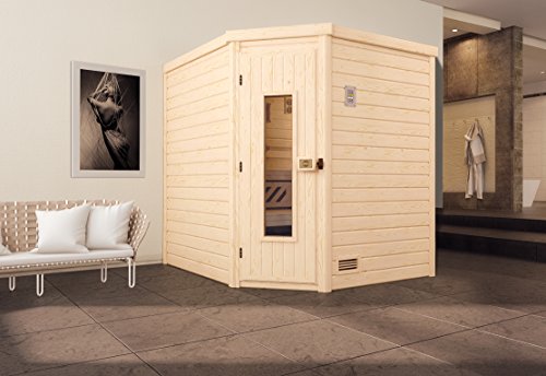 Weka 536 HT - Sauna de madera maciza 1 incl. estufa de 7,5 kW.