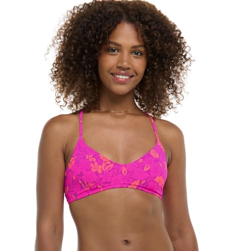 Body Glove Women's Standard Alani Strappy Back Bikini Top Swimsuit, Puako Hawaiin Floral