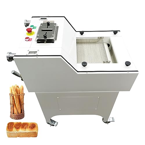 EQCOTWEA Commercial Toast Bread Shaping Machine Square Bread Dough Forming Machine 1.06oz-42.33oz Bread Loaf Forming Machine Stainless Steel Continuous Bread Making Machine 20pcs/min 550W 110V
