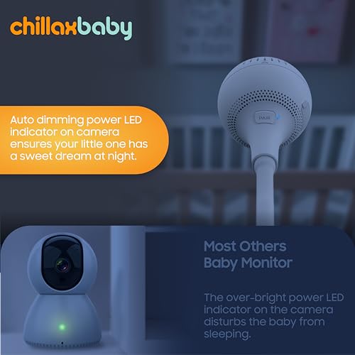 Image of CHILLAX Giraffe Pro Portable Baby Monitor-Video Baby Monitor for Travel with Battery Base Stand,HD 1080p Camera and 5 inchScreen, Privacy Protection WiFi ON-Off Switch, Gooseneck Design, Night Vision