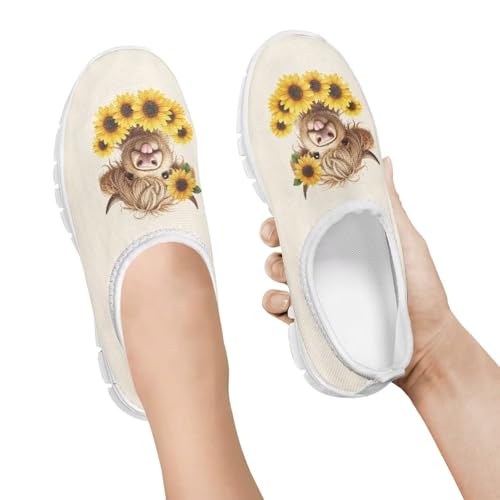 Girls Slip on Sneakers Animal Print Breathable Mesh Walking Running Shoes Comfortable Low Top Athletic Shoe3