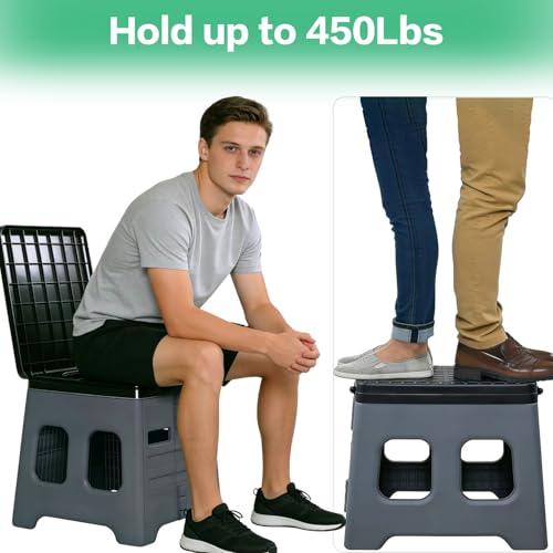 Portable Camping Toilet for Adults - Portable Folding Toilet with Lid,Travel Portable Potty for Adults,Porta Potty Car Toilet,Grey - Image 4