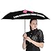 100% BLUE COLLAR Fashion Breast Cancer Survivor Pink Ribbon Black 3 Fold Umbrella, Auto Open Close Sun Protection Umbrella for Women Men, Compact Travel Umbrellas with Printed and Black Coating