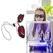 Hair Removal Eye Glasses, Long Lasting Clear Sight Cosmetology Eye Protector for Industrial (Red)