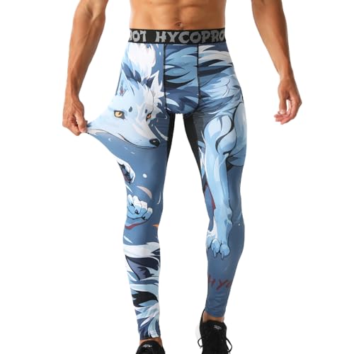 HYCOPROT Pantalones de Compresión para Hombre Mallas Deportivos de Secado Rápido Leggings Pantalones de Entrenamiento Interiores para Baloncesto Running Deporte Yoga - imagen 8