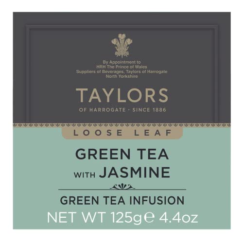 Image of Taylors of Harrogate Green Tea with Jasmine Loose Leaf, 4.41 Ounce Carton (Pack of 4)