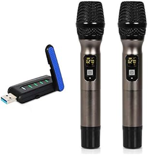 USB Wireless Microphone, Professional UHF Dynamic Microphone with USB Receiver for PC Computer/Laptop