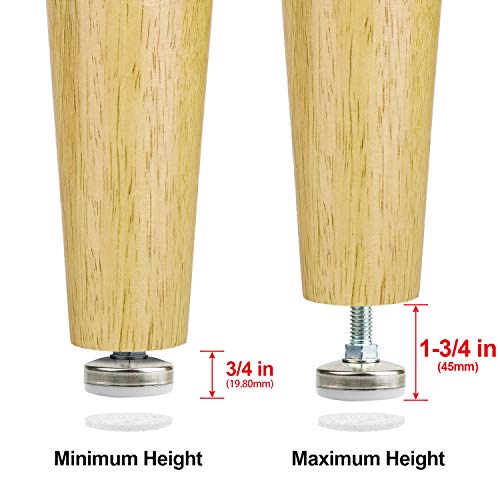 Heavy Duty Furniture Leveling Feet Adjustable Furniture Leg Levelers for Tables Chairs Cabinets Sofa Raiser Support 1320LBs - Image 4