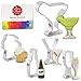 Ann Clark - Set di 5 formine per biscotti con bottiglia di birra, boccale di birra, vetro margarita, bicchiere di champagne e vetro Martini