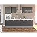 EXTRA Cuisine complete avec colonne four et plan de travail inclus L 300 cm - Gris mat