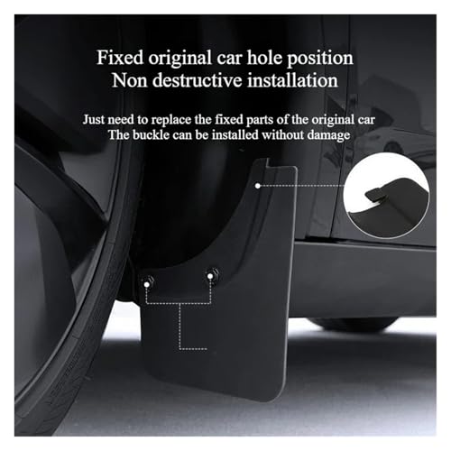 Guardabarros para coche y protectores de ruedas para Tesla Model Y Juniper 2025 4