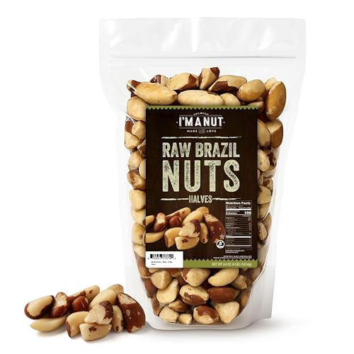 Image of Raw Broken Brazil Nuts, 4 lbs (64oz) - Premium Wild Harvested, High Selenium, Batch Tested Peanut & Gluten Free, Non-GMO, Kosher, Resealable Bag