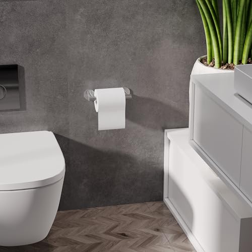 WZRUA Toilet Roll Holder Wall Mounted, Brushed Nickel SUS304 Stainless Steel Toilet Paper Holder - Image 3