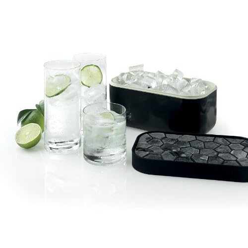 Lékué Ice Negro Eisbereiter-Box 12x22x17 cm in schwarz, Kunststoff, 12x22x8 cm