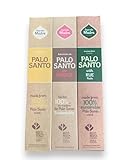 Genérico Pack Incienso Palo Santo- Palos Santo con Mirra y Palo Santo con Ruda. 3 Cajas de 8 Stick de 23 cm 1hora Aprox. por Stick