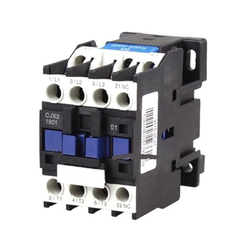 Contactor AC 220V CJX2-1801 NC de 18A para carril DIN industrial 2