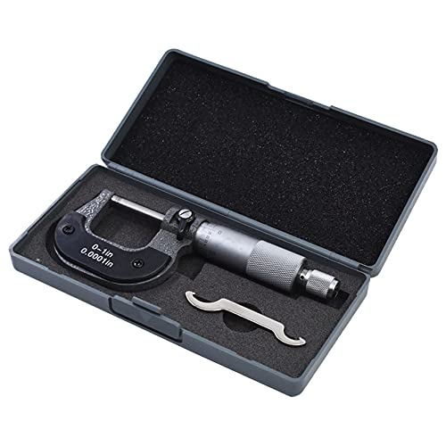 TINVHY 0-1 in Precision Outside Micrometer W/Box, Accuracy 0.0001 in, Professional Grade Precision Machinist Tool