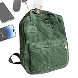 [Jinyilwn] Mochila de pana, mochila escolar de pana, bolso simple de moda con asa, mochila pequeña, bolsa de pana para laptop, hermosa mochila, gran capacidad para niñas y niños, día casual