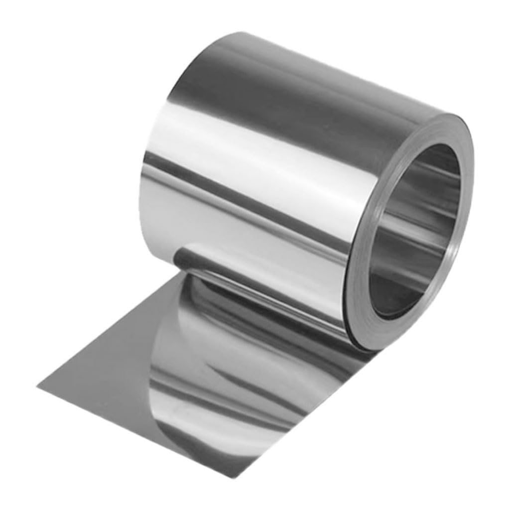 Striscia di lamina in acciaio inossidabile 304 da 5 metri, spessore 0,8 mm, rotolo di lamina in acciaio, larghezza striscia stretta 12 mm, 15 20 25 30 mm, 1 pz(0.8mm*25mm*5m)