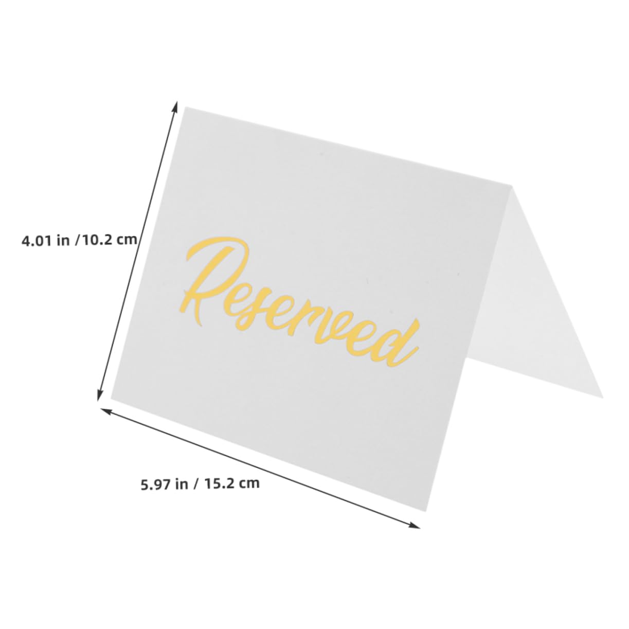 Cabilock 10pcs Double Sided Reserved Table Cards Gold Foil Tent Signs for Weddings Parties and Restaurants Elegant Reserved Chair Signs for Guest Seating Arrangements