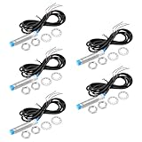 AYWHP 5PCS LJ12A3-4-Z/BX Induktiver Näherungssensor NPN 3-Leiter 6-36V DC, 0-4mm Erfassungsabstand für Automatisierung, CNC-Maschinen, 3D-Drucker