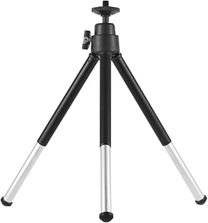 Docooler Mini Tripé 2-Seção Extensível Desktop Tripé Stand Titular 1/4 De Polegada Parafuso Montagens De Telefone Ildc Máx. Carga 0,5 Kg Preto