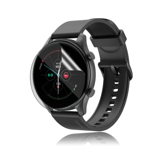 Image of FCS Smart Watch Screen Guard Membrane For Fire-Boltt Phoenix | Ultrathin 0.125Mm 9H Anti Shock Flexible Screen Protector Tpu Membrane | Edge To Edge Coverage | Pack Of 3 for Smartwatch