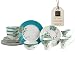222 Fifth Eliza 16-Piece Dinnerware Set, Teal