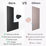 NATURE'S SOURCE Corner Floating Shelves Set of 3, Corner Shelves Wall Mounted, for Bedroom Kitchen Living Room Bathroom Office- Gothic Style (Black) - Image 4