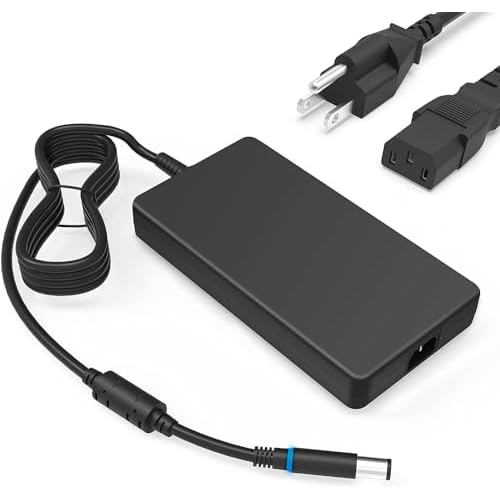 240W Alienware Laptop Charger,fit for Dell Alienware M15 17 15 R3 R4 R5 R2 13 M17 X51 M17X M18X G5 G7 GA240PE1-00 Precision 7710 M6800 M6500 M6600 M4700 M6700 M6400 J211H AC Adapter Power Cord