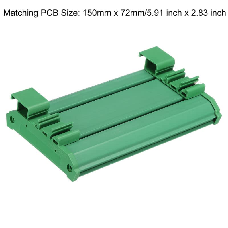 Tool parts DIN Rail Mount for Carrier for 150mm x 72mm PCB - Housing - Bracket - for Green