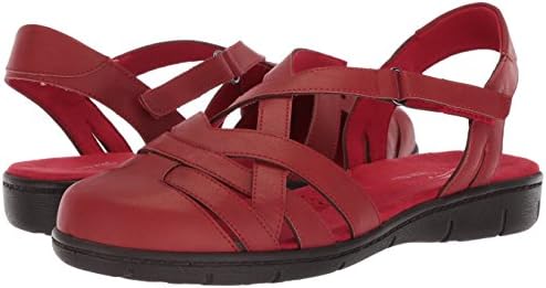 Easy Street Women's Garrett Flat Sandal, red, 8.5 Wide | Image 6