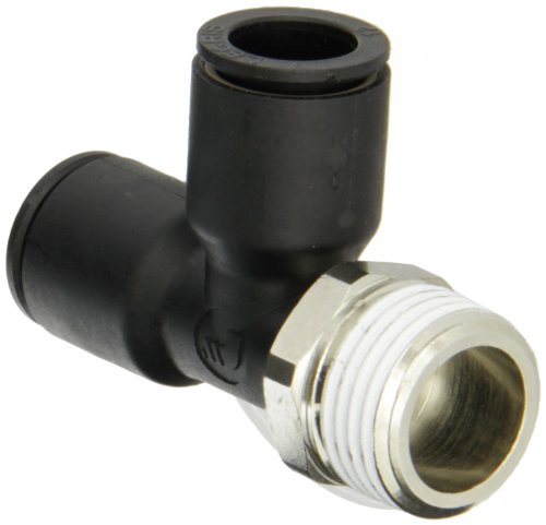 Legris 3103 12 21 Nylon & Nickel-Plated Brass Push-to-Connect Fitting, Run Tee, 12 mm Tube OD x 1/2