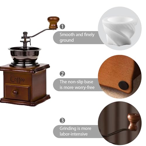 Retro Wooden Coffee Bean Grinder