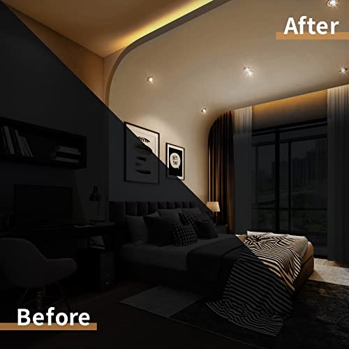Image of Neon LED Strip Lights 16.4FT /5M 12V DC Waterproof Flexible LED NEON Light for Indoors Outdoors Decorm (Include Adapter, Warm White)
