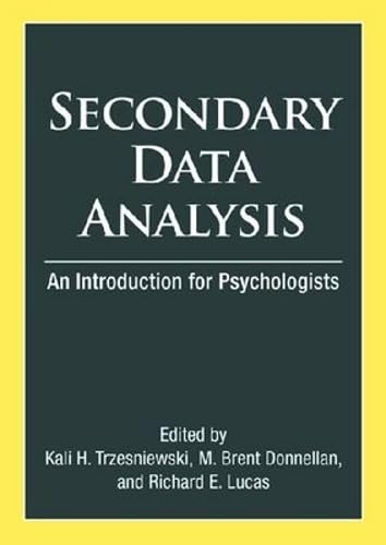 Buy Secondary Data Analysis: An Introduction for Psychologists — BookShops.in