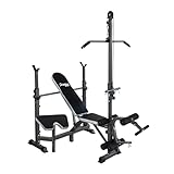 KOAJ Banco Multifuncional Premium con Polea Alta y Baja | Estación de Pesas Ajustable para Pecho, Biceps, Pierna y Espalda...