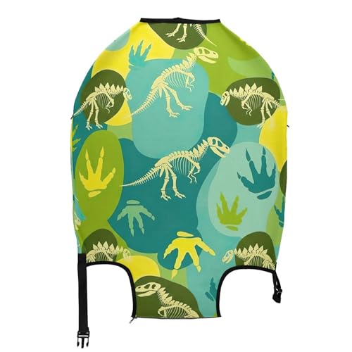 Joisal Dinosaur Skeletons Green Suitcase Covers for Luggage Protectors Protective Graphic Travel Suitcase Accessories, L, Fits 26-28 Inch Case2