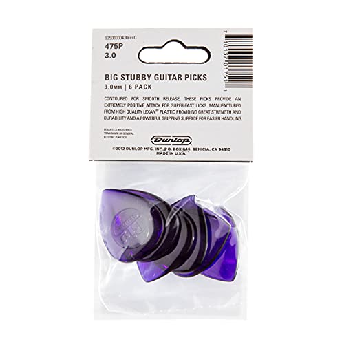 Palheta Dunlop Big Stubby, 3 mm