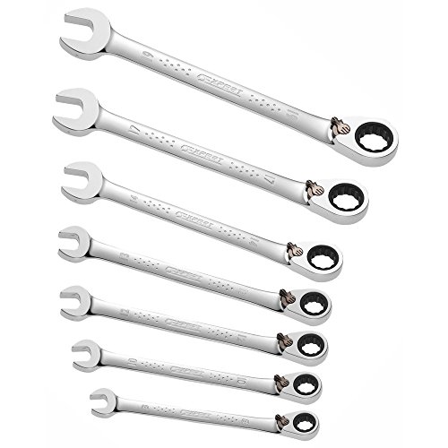 Britool - Set of 7 Ratchet Combination Spanners 8-19mm