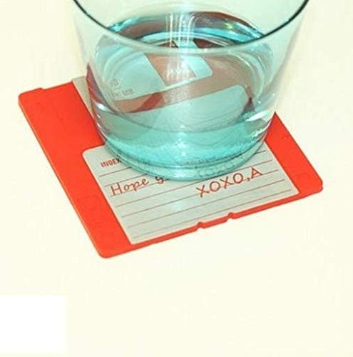1PCS New Design Floppy disk coasters Silicone Coasters Tea Mat Retro Disk Cup Mats&Pads