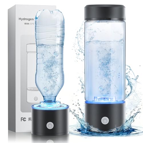 Seducte 2026 New Hydrogen Water Bottle, 2800PPB in 3Min, SPE PEM Tech, Portable 16OZ, Rechargeable Hydrogen Water Bottle for Travel, Home, Office – Gift for Family & Friends (Black)