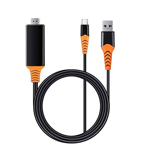 Cable USB C a HDMI, Cable Adaptador USB Tipo C a HDMI, Geabon USB C a HDMI, (Compatible con Thunderbolt 3) Compatible con MacBook Pro iMac Samsung Galaxy S8/S8+/S9/ Note8 ChromeBook Pixel
