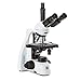 bScope Trinocular Compound Microscope, HWF 10x/20mm Eyepieces and Quintuple Nosepiece with Plan PLI 4/10/S40/S100x Oil Infinity Corrected iOS Objectives Globe Scientific | Euromex