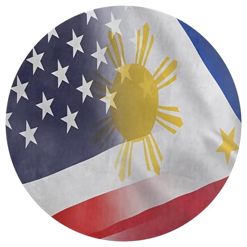 Tapete de terciopelo suave antideslizante lavable bandera Filipinas EE. UU. 5