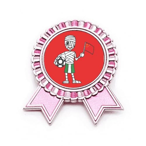 Broche drapeau chinois football nigérian rose M métal idée cadeau originale